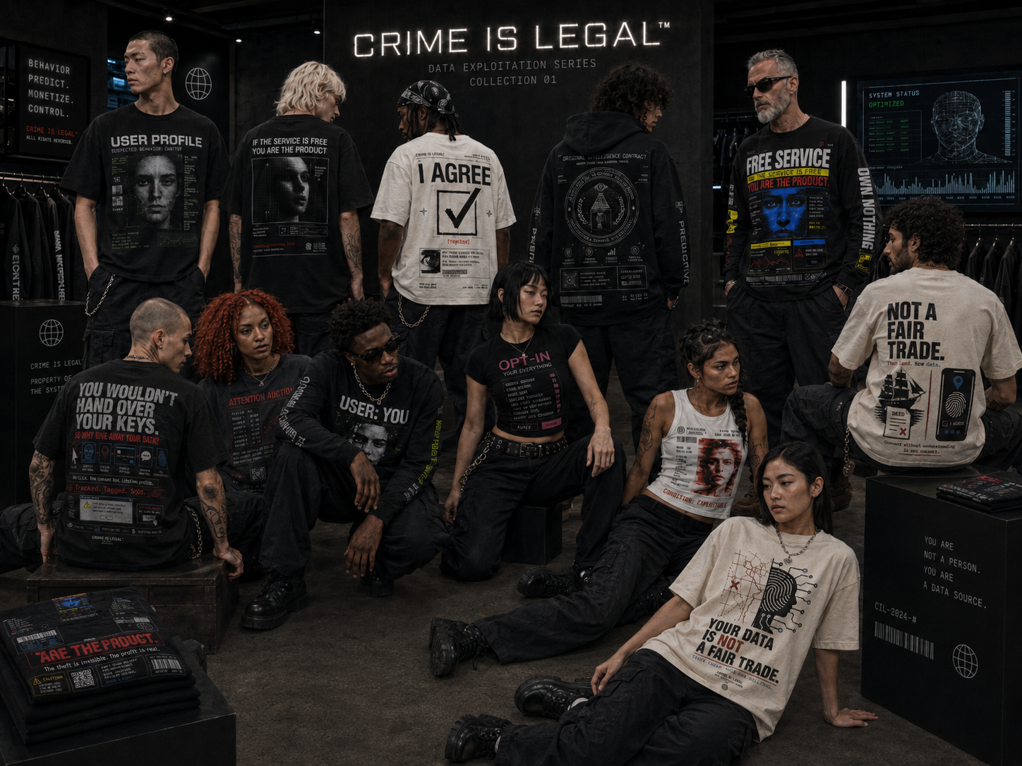 Crime Is Legal Collection 001 campaign lineup