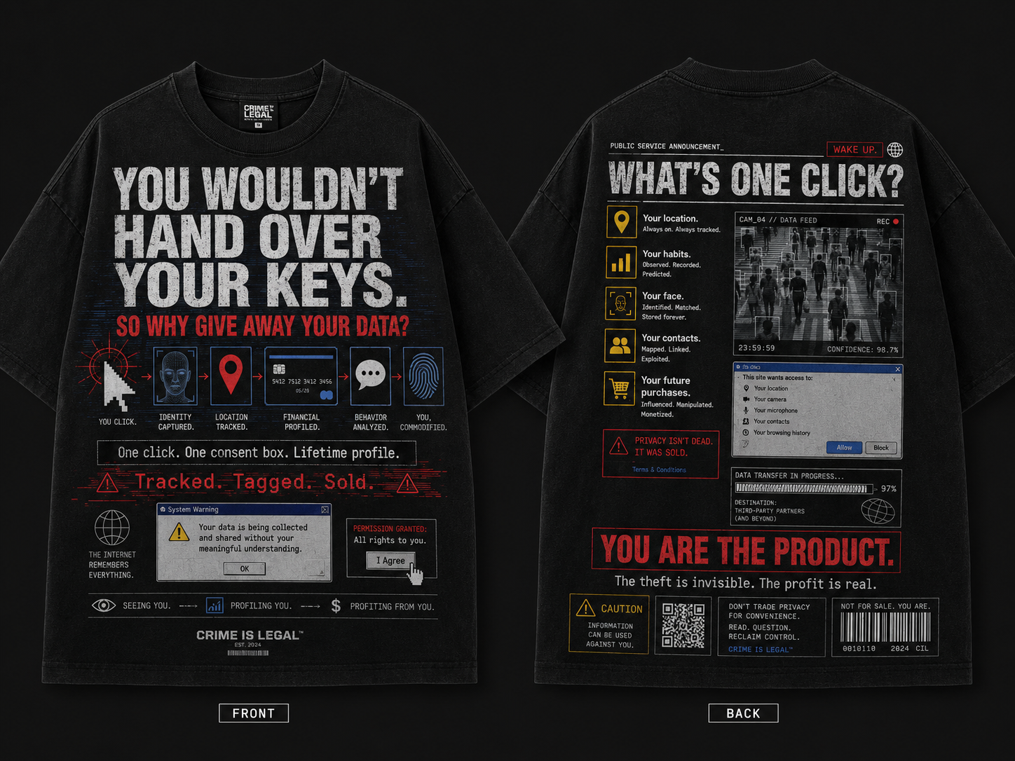 Keys Long Sleeve, front and back view